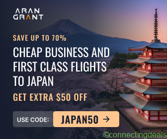 Cheap Business and First Class Flights to Japan *Promo Code: JAPAN50 in New York