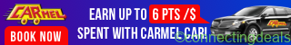Earn up to 6 points per $ spent with Carmel car ()