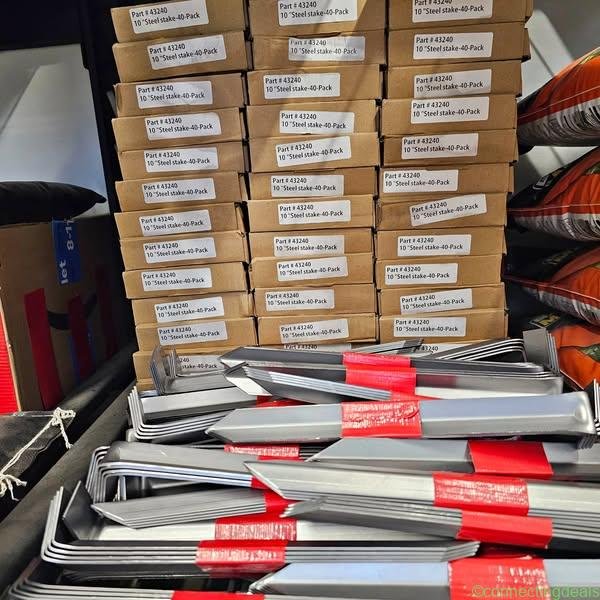 10″ Steel Ground Stakes for Landscape and Garden