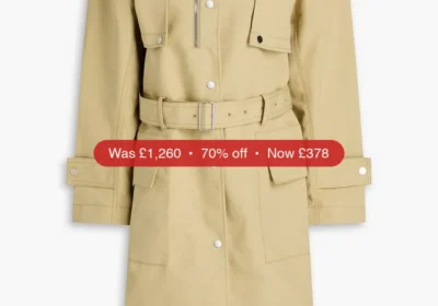 3.1 PHILLIP LIM Convertible cotton trench coat - 70% Off in United Kingdom