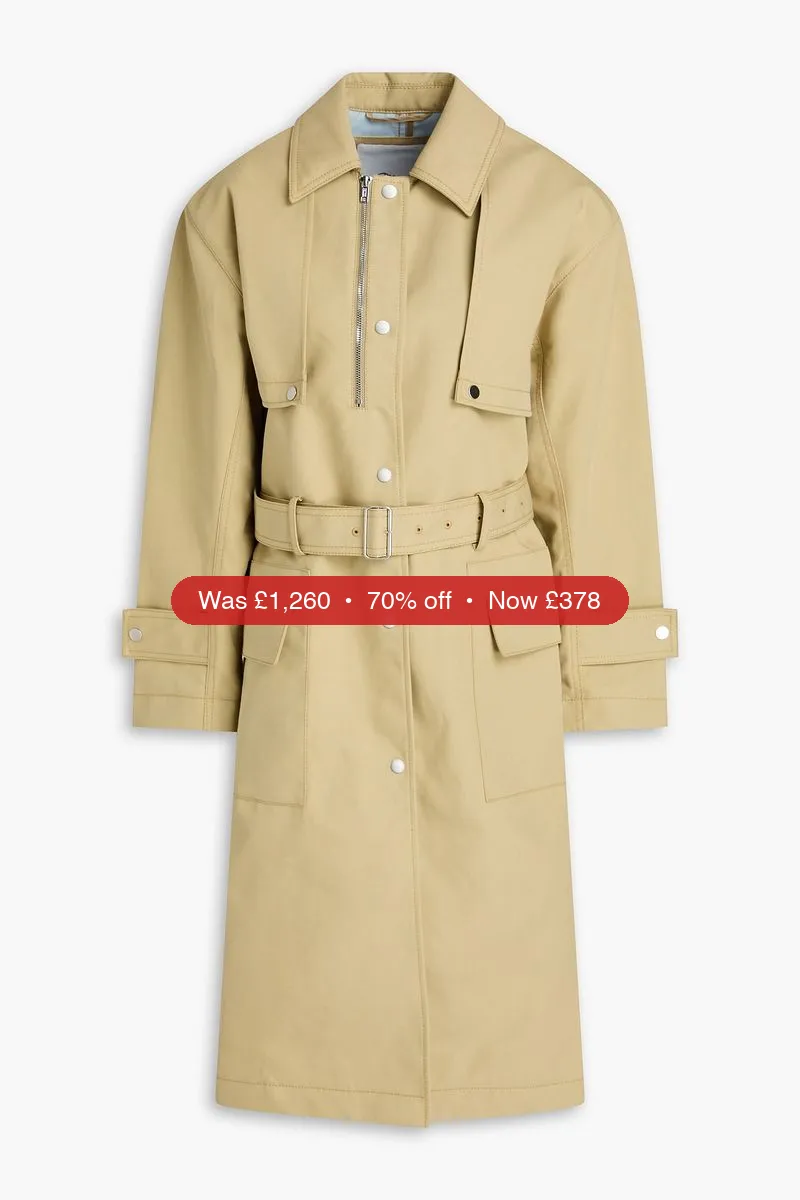 3.1 PHILLIP LIM Convertible cotton trench coat – 70% Off