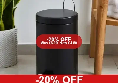 3 Litre Bathroom Bin 20% Off in United Kingdom