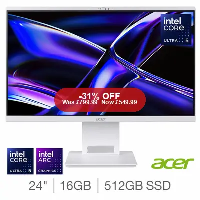 Acer S24-B, Intel Core Ultra 5, 16GB RAM, 512GB SSD, 24 Inch All – 31% Off