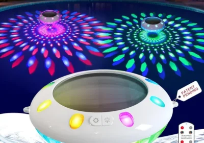 AearKing Schwimmende Poolbeleuchtung mit Fernbedienung, Fließender Solar-Poollicht mit RGB-Lichteffekten, Ober- und Unterfarbe - 51% Rabatt in Hungary