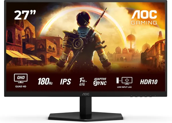AOC G4 Q27G42XE Monitor PC 27″ 2560 x 1440 Pixel Quad HD Nero, Rosso – 21% Off