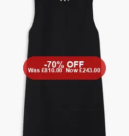 AREA Crystal-embellished cutout stretch-ponte mini dress - 70% Off in United Kingdom