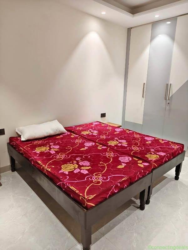 Bed with mattress