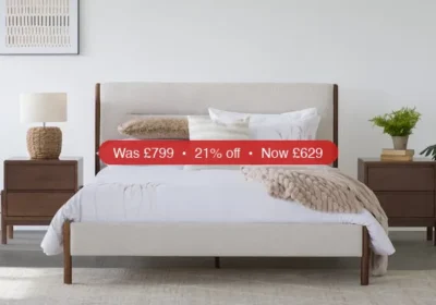 Bella Bed Frame | Double | 4ft6 | Cream - 21% Off in Ireland