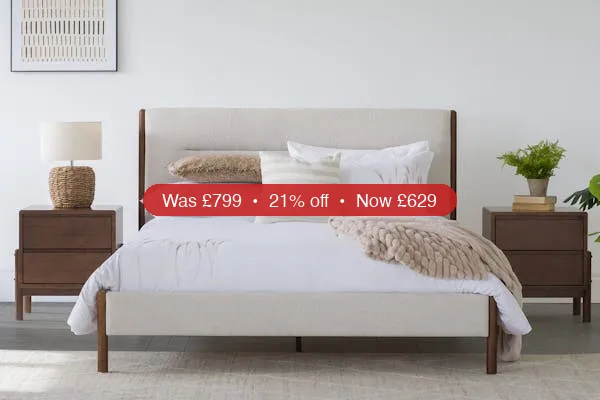 Bella Bed Frame | Double | 4ft6 | Cream – 21% Off