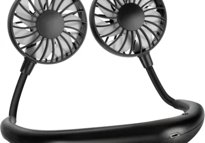 Bosoner Halsventilator Tragbar, 3 Geschwindigkeitsstufen, USB Mini-Ventilator mit 360° Luftstrom, Akkubetrieben, Klein, für Reisen, Sport, Büro in Hungary