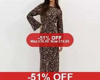 Brown Animal Print Satin Maxi Dress - 51% Off in United Kingdom