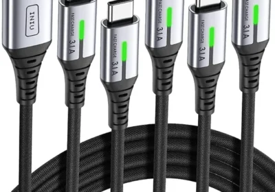 Cavo USB Type-C INIU [5 Pezzi, 2m+2m+1m+1m+0.5m], Ricarica Rapida 3.1A, Cavo Nylon USB A per iPhone 17 16 in Italy