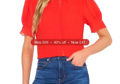 Free ad: CeCe Women's Scalloped Puff-Sleeve Button-Front Top - 40% Off in United States. CeCe Women's Scalloped Puff-Sleeve Button-Front Top - 40% Off in United States