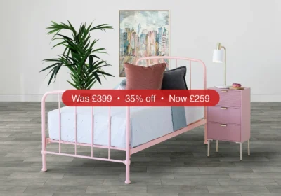 Free ad: Dillon Bed Frame | Single | 3ft | Blush - 35% Off in Ireland. Dillon Bed Frame | Single | 3ft | Blush - 35% Off in Ireland