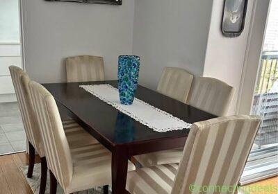 Free ad: Dining table and 6 chairs in Sydney. Dining table and 6 chairs in Sydney