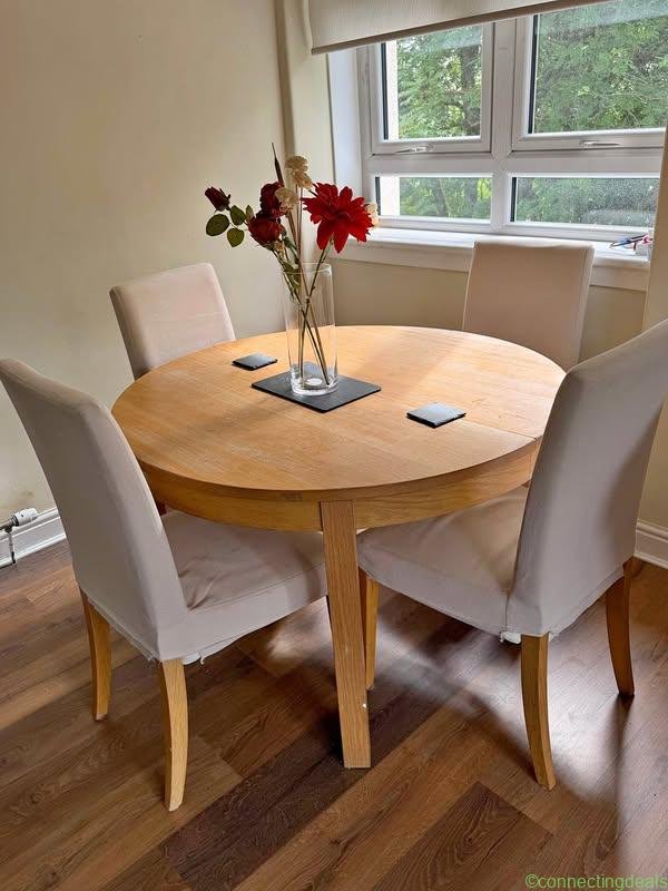 Dining table and chairs