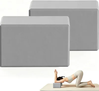 ヨガブロック、2個セット、ATOKA高密度EVA、無臭、プレミアム素材、9.1×5.9インチ（23×15cm）、180g×2