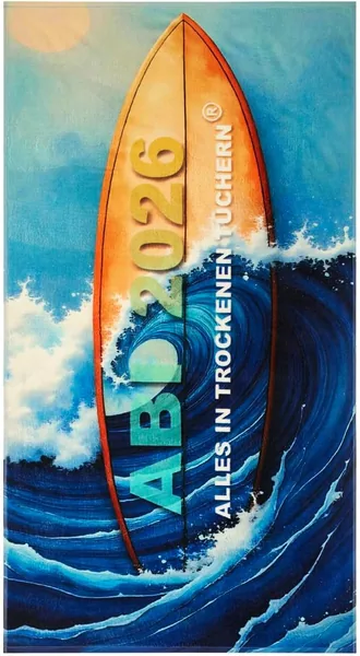 Egeria ABI 2026 Badetuch Dunkelblau Gewebt 75 x 180 cm, Abschlussbadetuch für den Strand Aus 100% Baumwolle, Saugfähig & Weich, Geschenk für