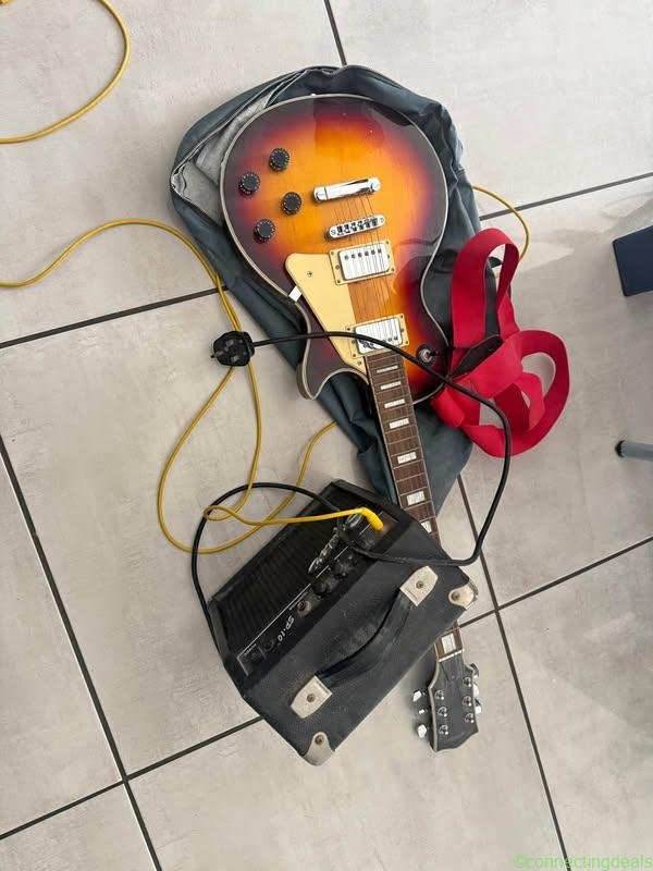 Electric guitar and amp