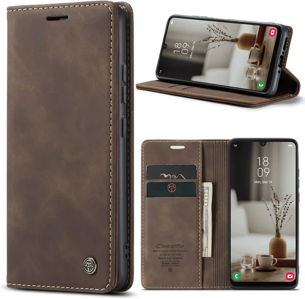 Étui Azororo pour Samsung Galaxy A34 5G – Portefeuille en cuir magnétique à rabats protecteur pour Samsung Galaxy