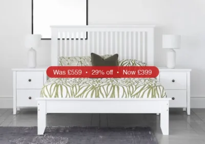 Ezra Bed Frame | King | 5ft | White - 29% Off in Ireland