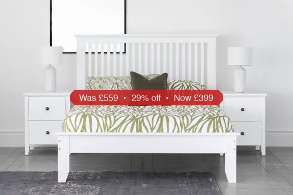 Ezra Bed Frame | King | 5ft | White – 29% Off