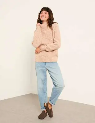 FATFACE Wool Blend Funnel Neck Jumper 3.0 – 40% Off