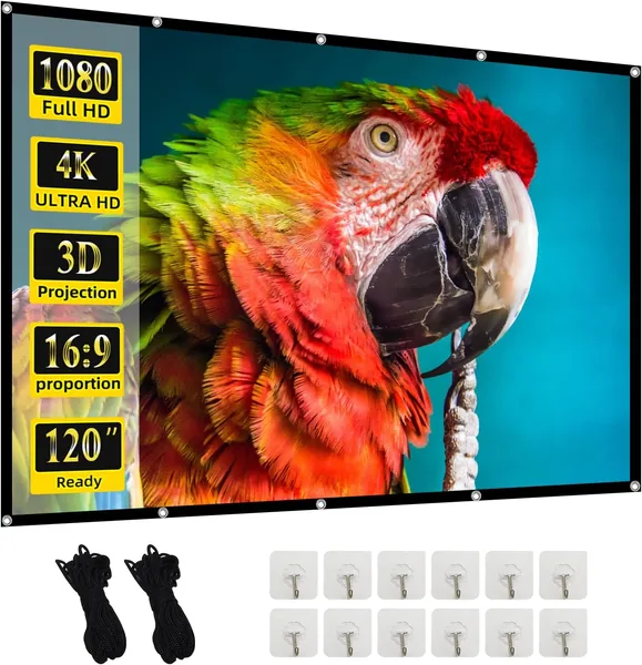 free ads 120″ 16:9 Folding Projektionsskrini för hemkino och utomhusfilm – Best Price