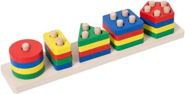 free ads 21-Piece Wooden Shape Sorting Board – Toddler Puzzle