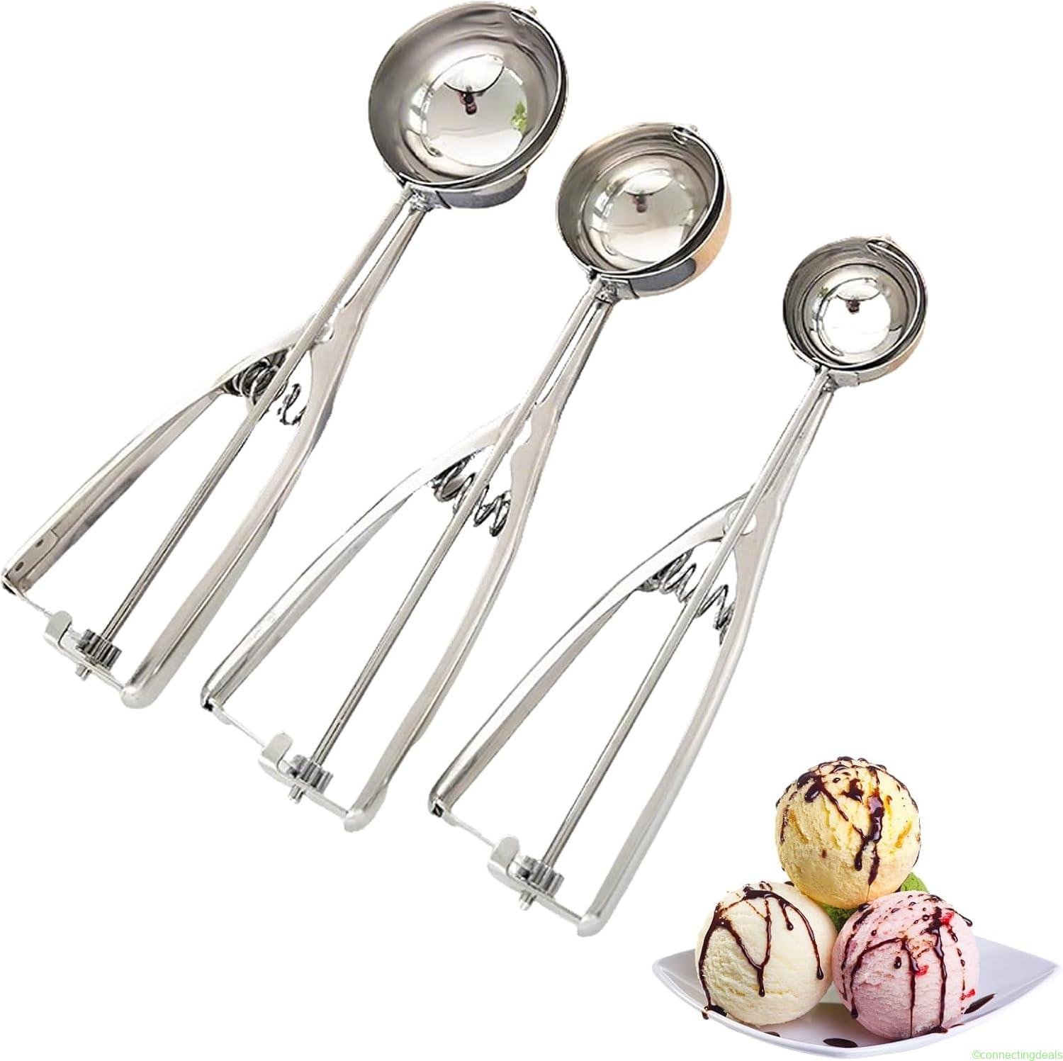 free ads 3 PCS Cookie Scoop Set – Large Medium Small Sizes for Baking & Serving