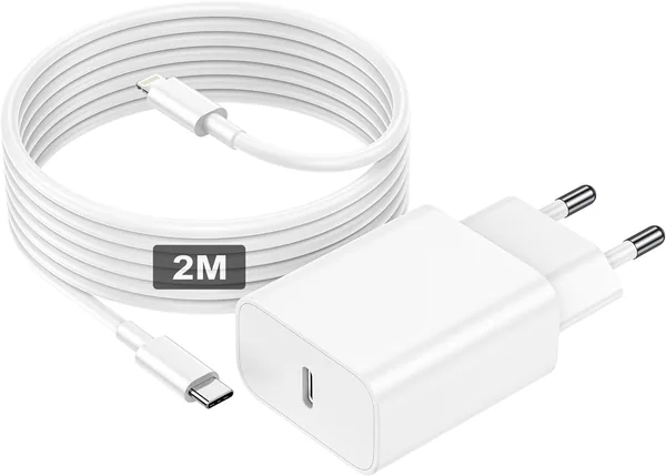free ads 30W iPhone Fast Ladare med 2m Lightning Kabel [MFi Certifierad] för iPhone 14 Pro Max / 14 Plus / 14Pro / 14 / 13 Plus / 12 / 11 / SE / M