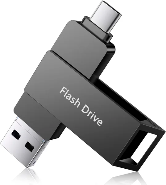 free ads 512GB USB Flash Drive, No App Needed USB-C Flash Drive Memory Stick, External USB Stick for iPhone &