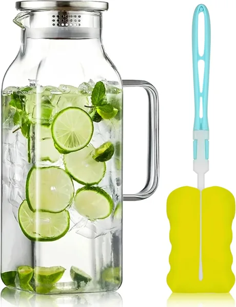 free ads AceHQ 2L Glass Water Jug with Lid – Best Deal