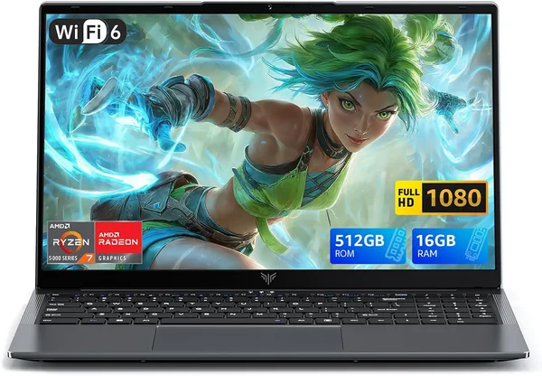 free ads ACEMAGIC Portátil de 15.6 Pulgadas, Procesador Ryzen 7 5700U hasta 4.3 GHz, 8 Núcleos 16 Hilos, 16GB DDR4, 512GB SSD Ampliable a 2TB