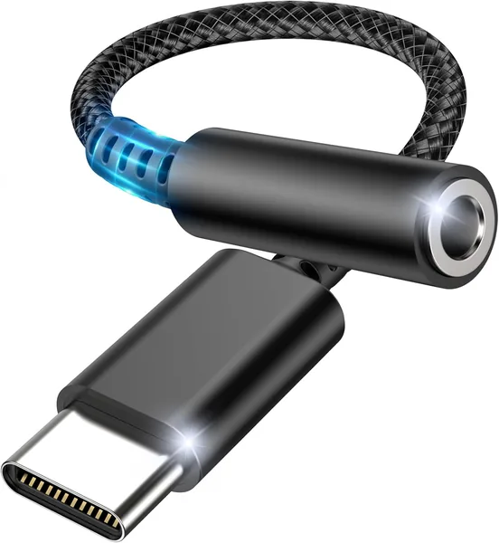 free ads Adaptateur USB C vers Jack Audio 3.5mm, CKCN Adaptateur Audio Type C avec DAC pour Écouteurs