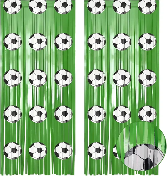 free ads Alaoo Dekorativ Kurttparti Fotboll, 2PCS Aluminiumfolie Tassel Gader, Slägggader, Festkurta, Dekoration