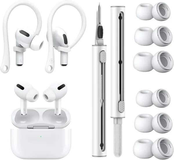 free ads Almohadillas TOFAYUGYL para AirPods Pro y AirPods Pro 2, 6 Pares de Repuesto + Ganchos + Limpiador