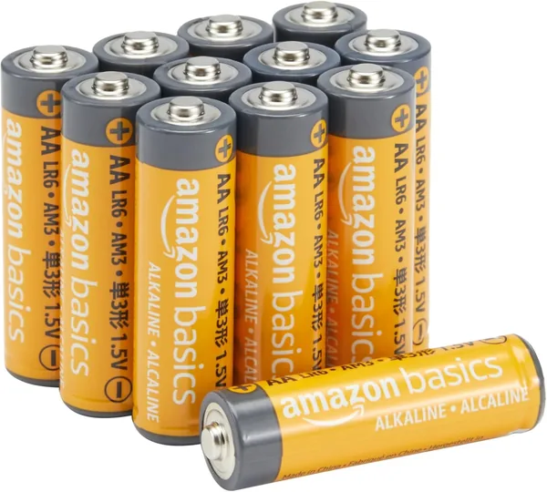 free ads Amazon Basics – Paquete de 12 Pilas Alcalinas AA de 1.5V, Larga Duración