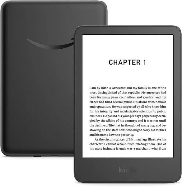 free ads Amazon Kindle (16 جيجا بايت) – أخف وأصغر جهاز Kindle، بشاشة خالية من الانعكاس، وتصفح أسرع للصفحات، وإضاءة أمامية قابلة للتعديل