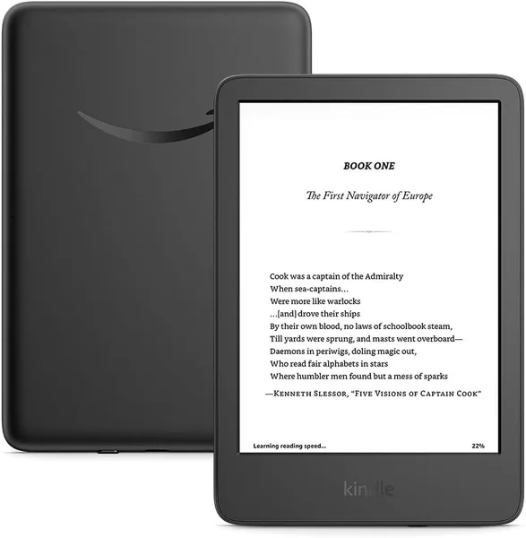 free ads Amazon Kindle (16 GB) – Lättast och kompaktaste Kindle med glädnefritt visning, snabba sidorum, justerbar frontligt