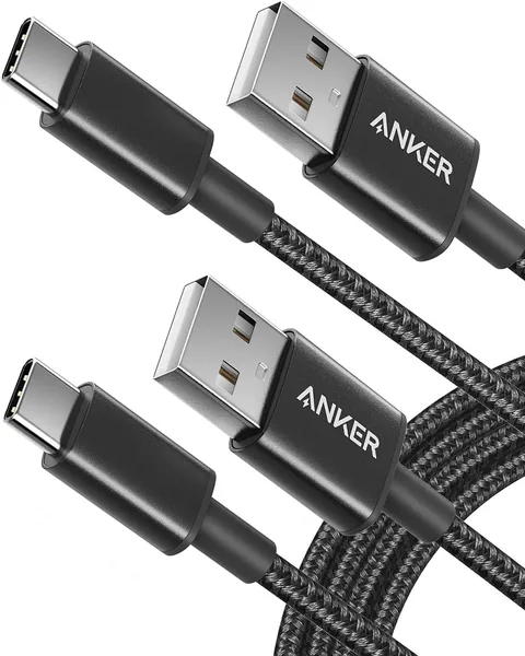free ads Anker USB-C/USB-A Kabel [2er Pack] 1,8 m Nylon Typ C Ladekabel für Samsung Galaxy S10 S9 S8 Plus, Note 9 8, LG G5 G6 V – Best Deal