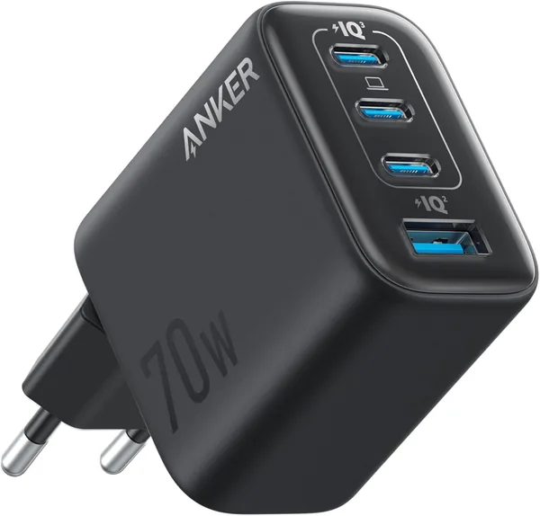 free ads Anker Zolo 4 Port Ladare med 70W Rapidt Laddning, Kompakt Stabil Design, för iPhone 17/16, MacBook Air, iPad, Pixel, Galaxy