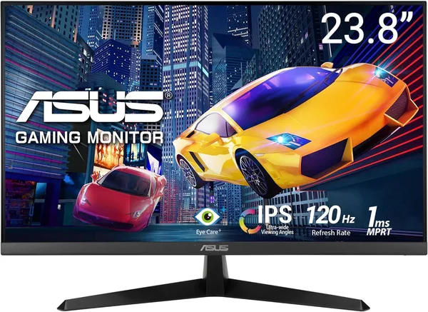 free ads ASUS VY249HGR – Monitor de Juego con Cuidado Ocular 23.8″ FHD (1920 x 1080), IPS, 120Hz (OC), Movimiento Suave, 1ms (MPRT), Sincronización Adaptativa, Ojo