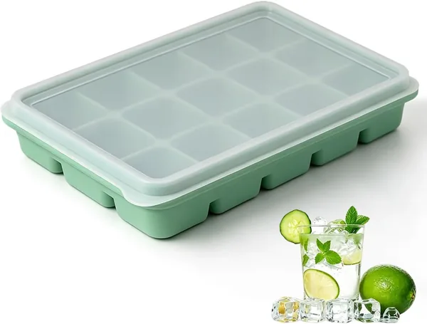 free ads Azxb Ice Cube Trays with Lid – 15 Cubes Best Deal