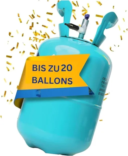 free ads Ballongas [für 20 Luftballons] – Helium-Ballongas für bis zu 20 Ballons – Ballongas – Helium Gasflasche klein inkl. ST