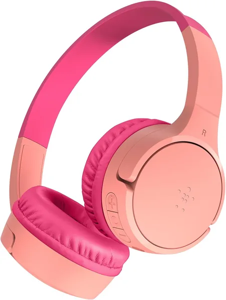 free ads Belkin SoundForm Mini Wireless barnskodade kopfoner med ingbyt mic, 30 timmar spelningstid och roliga etiketter – utomlands