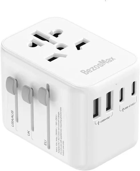 free ads BezosMax Universal Travel Adapter 2500W Global Wall Charge