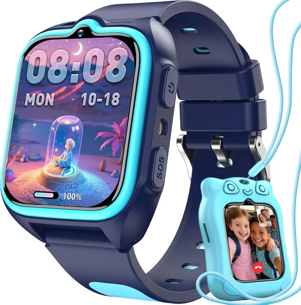 free ads Blackview Smartwatch, Reloj Inteligente para Niños de 1.75 Pulgadas con GPS, Linterna LED, Llamadas SOS, Videollamadas, Voz Chat