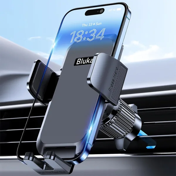 free ads Blukar Support Téléphone Voiture, Support Vent De voiture [Clip Amélioré & Rotation 360° & Libération Bouton] Compatible avec Smartphone