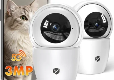 free ads Cámara de vigilancia WiFi YESNAMO 2.4/5G para interiores, cámara de seguridad PTZ 360° Full HD para bebés/mascotas, con seguimiento automático in Spain